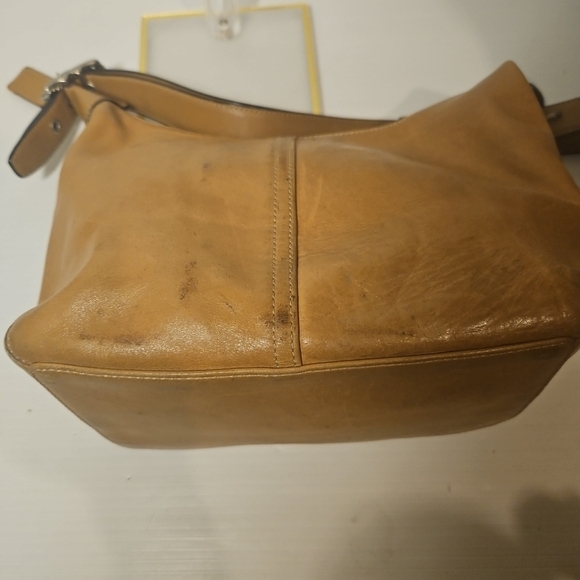 COACH Vintage Legacy British Tan Leather Convertible Shoulder Bag-9566 - Picture 8 of 14